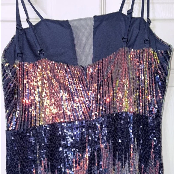 Multicolor Sequin Dress with Spaghetti Straps - Picture 10 of 16